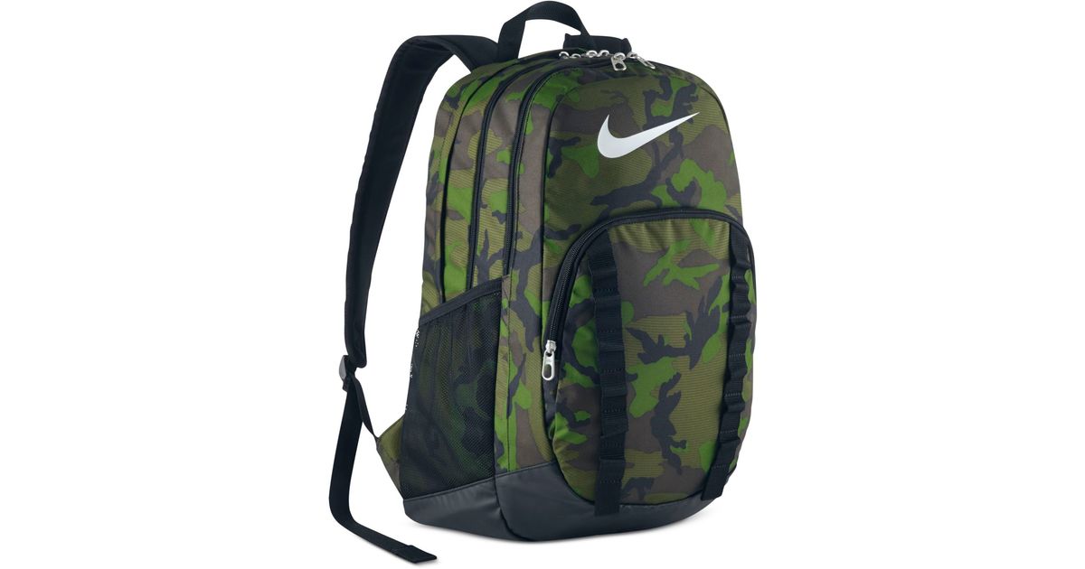 nike green camo backpack